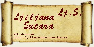 Ljiljana Sutara vizit kartica